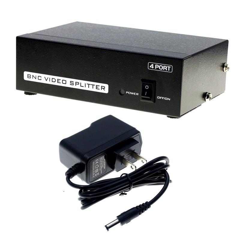 Optimal Shop 4 Ports BNC Video Splitter 1 in 4 Out BNC Coaxial TV CCTV DVR Composite Video Adapter Black - Image 5